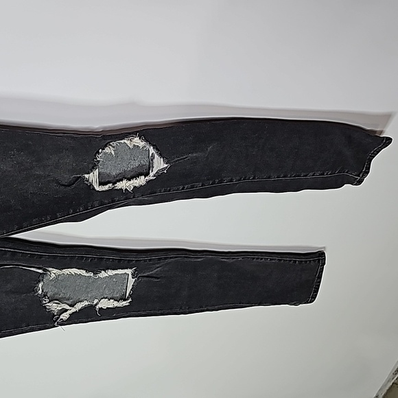 LEVI'S 721 faded black 27x32 distressed high rise skinny jeans - Picture 3 of 8